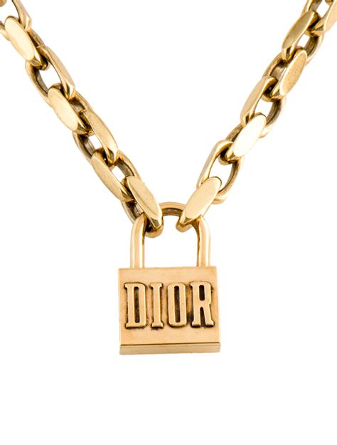 dior padlock necklace replica|christian dior jewelry.